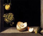 Juan Sanchez Cotan Stilleben mit Quitte, Kohl, Melone und Gurke oil painting reproduction
